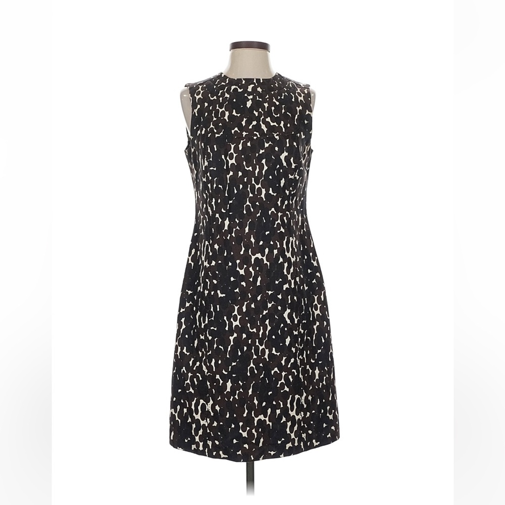 Tory Burch Dress Elegant Black and Brown “Animal Print” Sleeveless Dress
